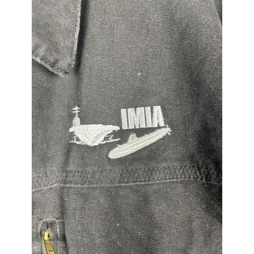 Carhartt Jacket Mens 2XL Black Sherpa Lined Canvas Work Coat C61 BLK IMIA Marine